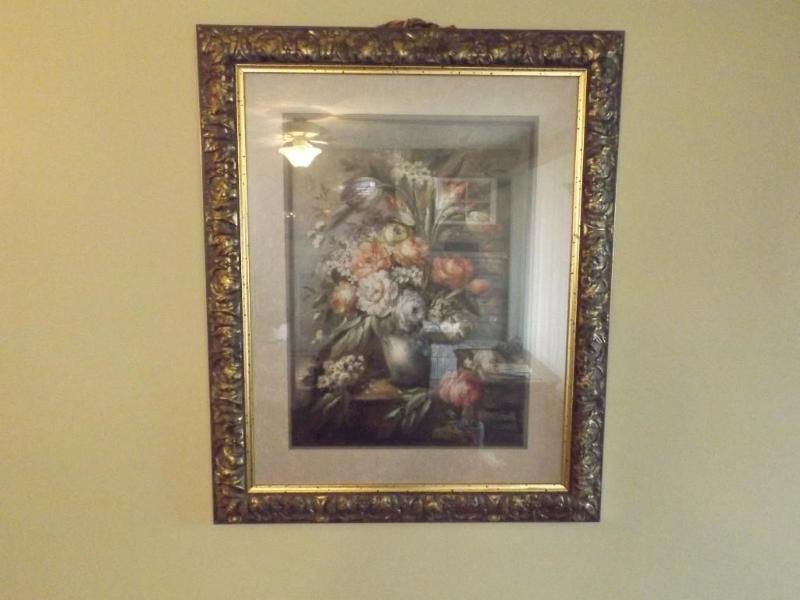 lot 13 image: Gorgeous print of pot of flowers.&n...