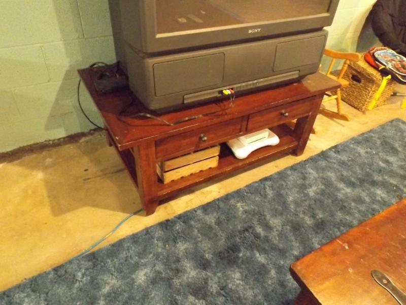 lot 29 image: Solid wood coffee table.  2 dr...