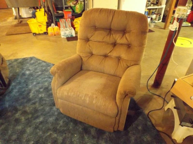 lot 30 image: Lazy Boy Recliner, also well worn i...