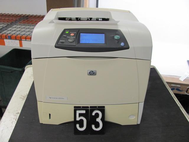lot 53 image: HP laserjet 4200tn printer. This un...