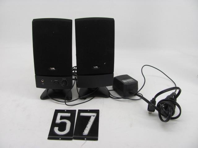 lot 57 image: Cambridge desktop speakers. Tested ...