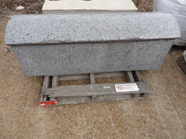 Granite stone chunk with curved pol...