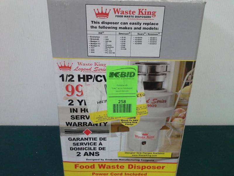 lot 258 image: Garbage Disposal