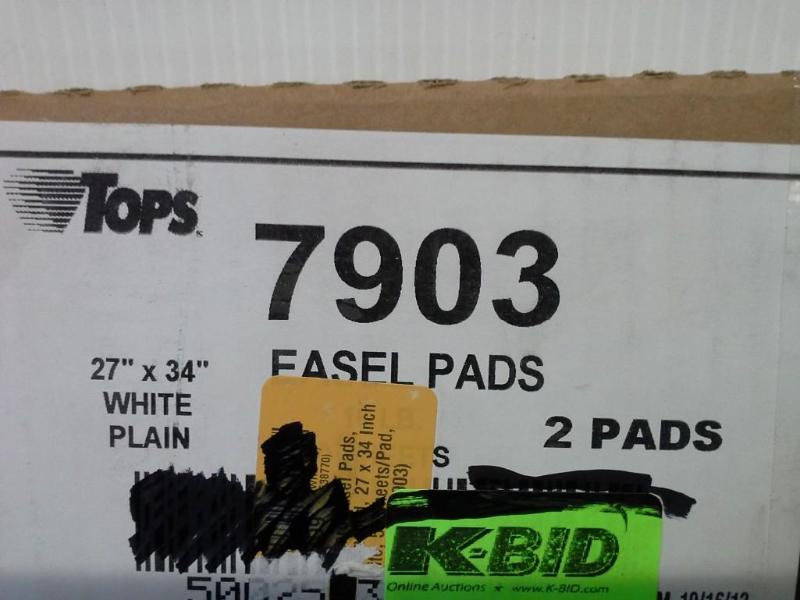 lot 296 image: Easel  Pads  White  Plain  27 Inches X34 Inches  2 Pack
