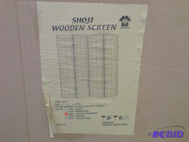 lot 383 image: Shoji Wooden Screen