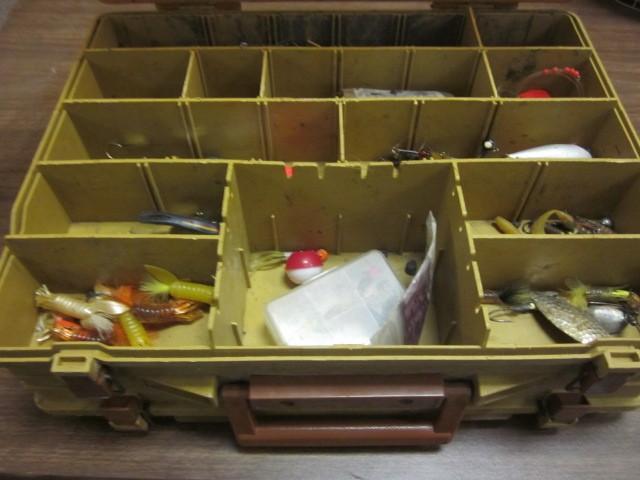lot 36 image: (2) sided tackle box with contents....
