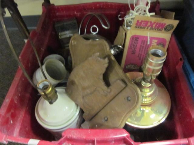 lot 37 image: Bin Full of miscellaneous items, po...