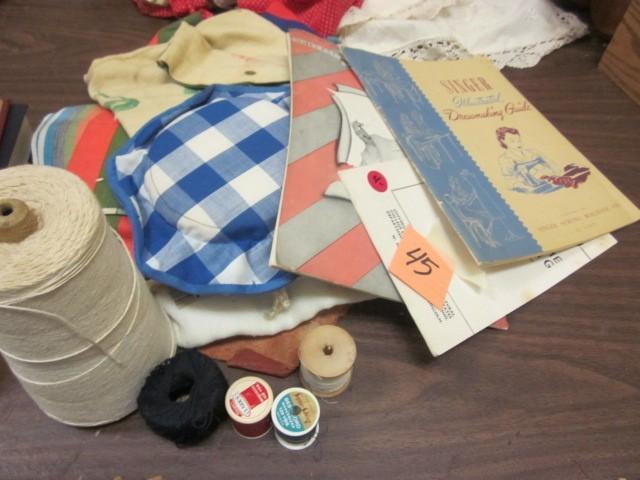 lot 45 image: Lot of vintage sewing items, includ...