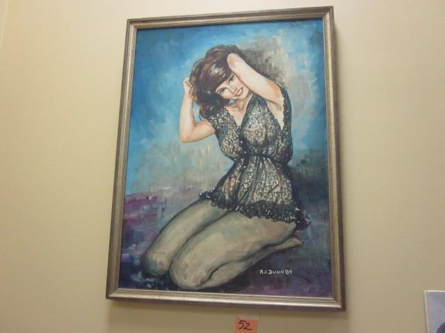 lot 52 image: Large 24 in. x 32 in. framed origin...