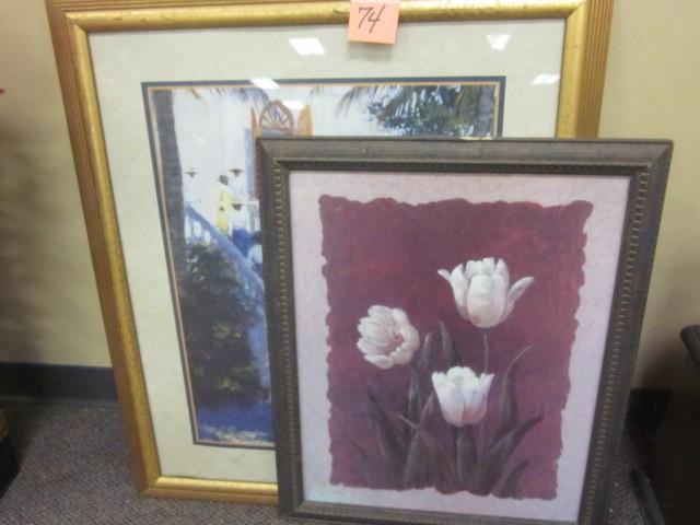 lot 74 image: Pair of wall prints, nicely framed....