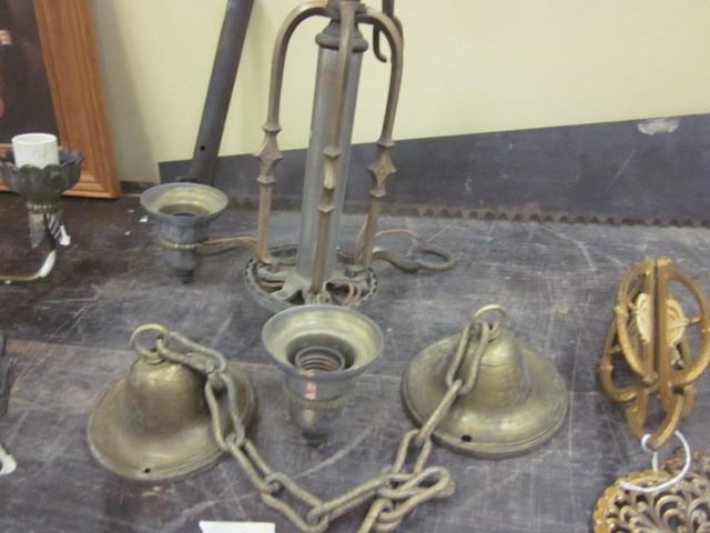 lot 86 image: Antique ceiling light fixture, part...