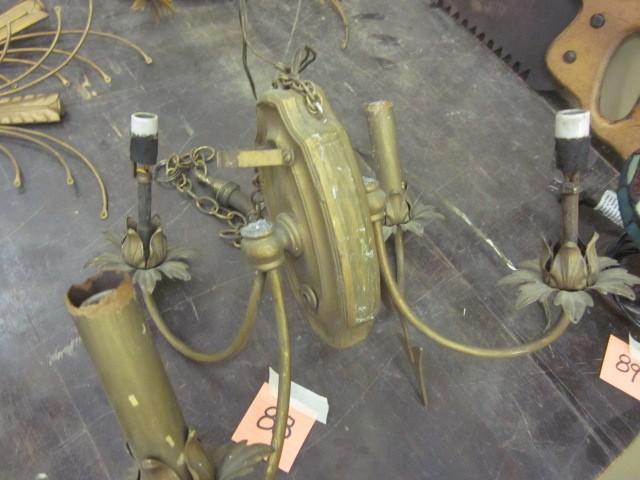 lot 88 image: Antiques hanging wall light, parts,...