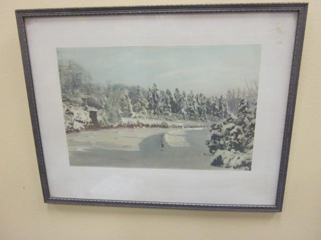 lot 95 image: Original framed Lithograph 1932....