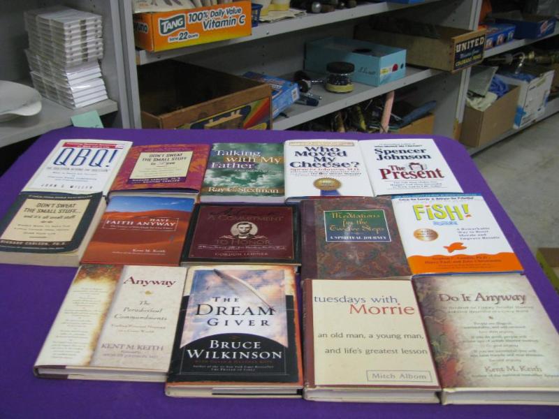 several books about positive thinki...