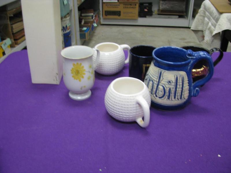 misc pottery and coffee cups...