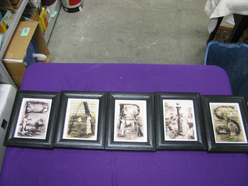 five praved cards which spell Paris...