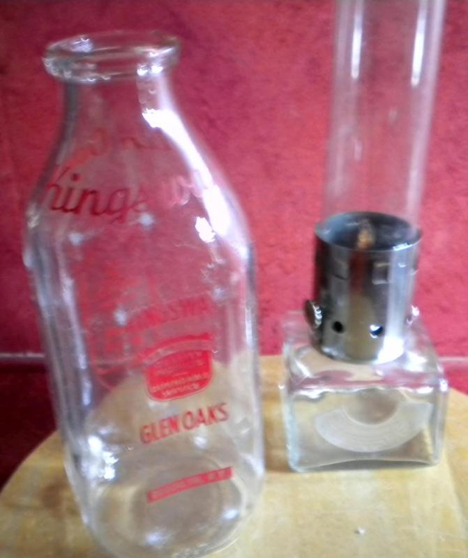 Vintage Milk Jar and Vintage Oil La...