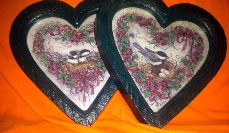 Set of 2 Home Interiors Heart bird ...
