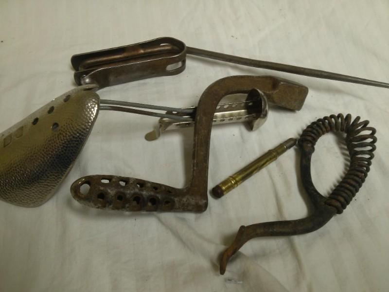 Lot of vintage tools and boot stret...
