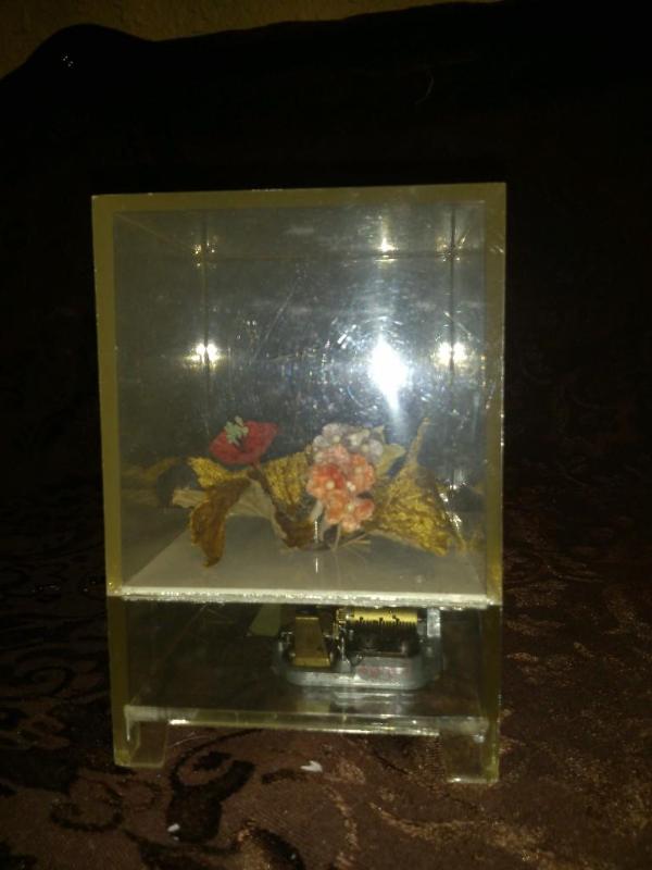 Vintage Lucite Box Music Box...