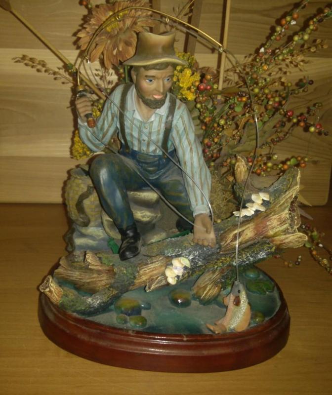 Man fish centerpiece. Great details...