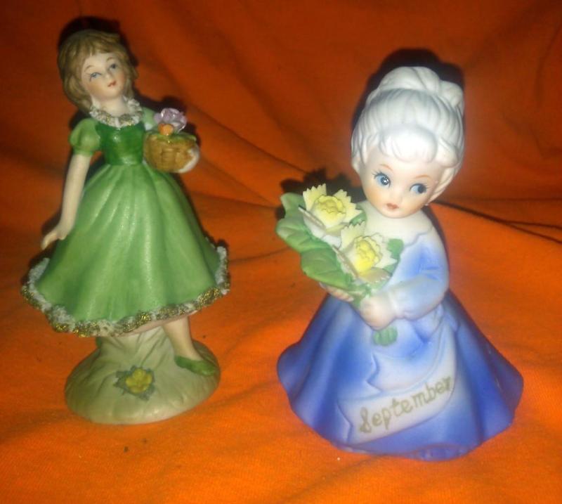 Vintage Porcelain Flower Girl in Pa...