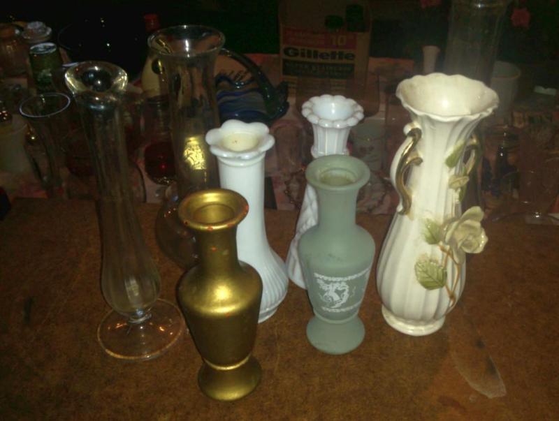 Large collection of bud vases....