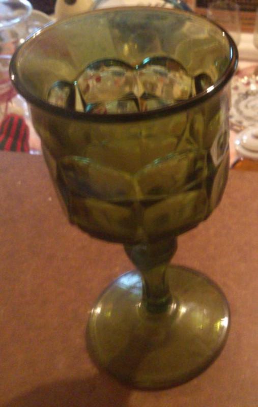 Vintage green goblet...