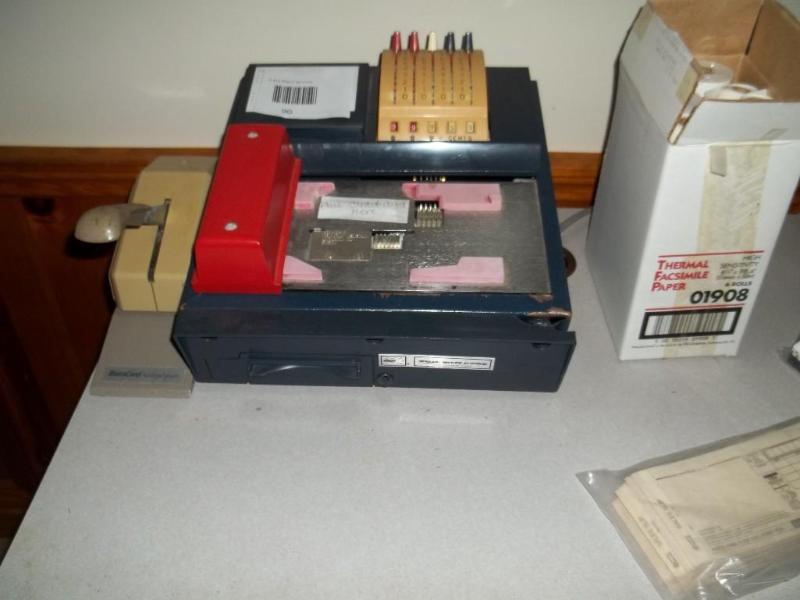 Credit card machine...