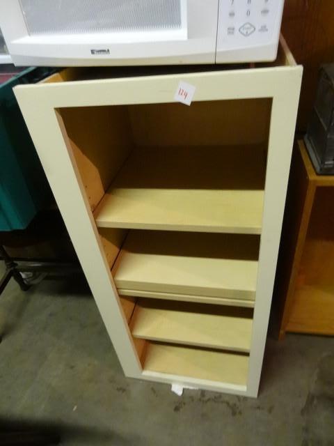 lot 124 image: In wall cabinet. Unfinished sides. ...