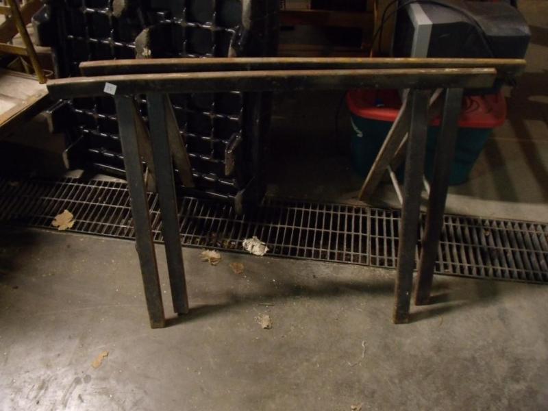 lot 15 image: 2 metal sawhorses....