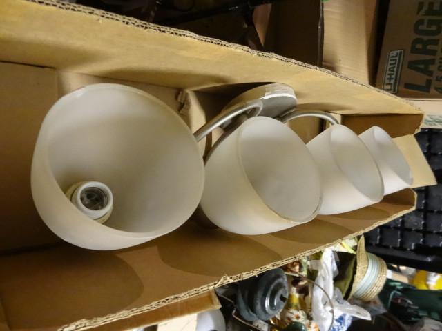 lot 165 image: 4 bulb vanity light. Brushed nickel...