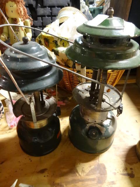 lot 169 image: 2 Coleman lanterns gas. No glass...