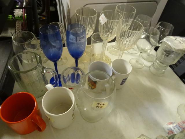 lot 185 image: Misc glasses and coffee cups....