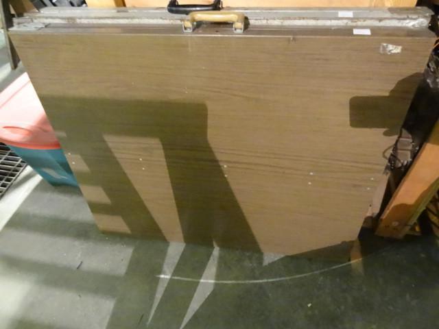 lot 192 image: Metal folding table. Perfect for ga...