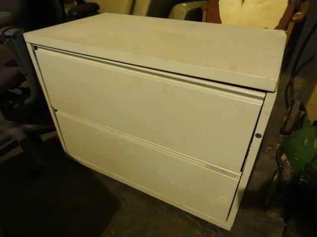 lot 23 image: 36" metal 2 drawer lateral fil...