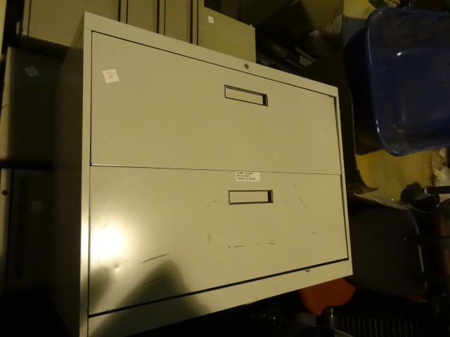 lot 24 image: 36" metal 2 drawer lateral fil...