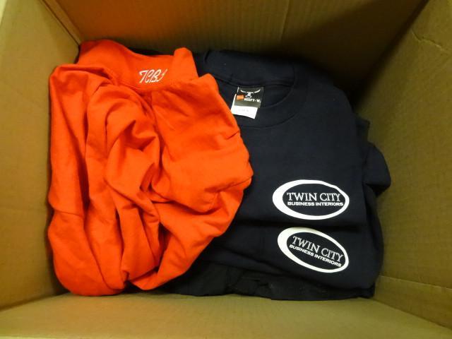 lot 81 image: Box of misc sized new shirts...