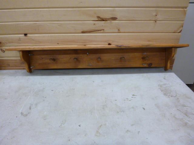 lot 102 image: 48" Shelf and Coat Rack...