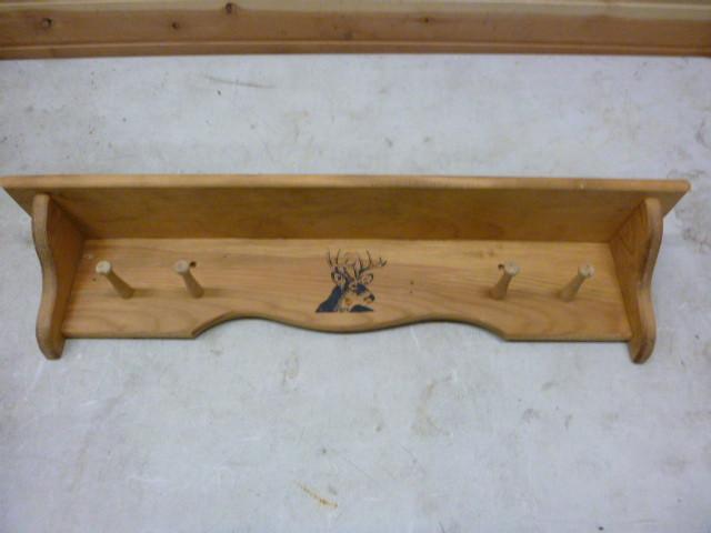 lot 134 image: 32" Shelf and Coat Rack...