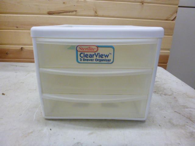 lot 154 image: 3 Drawer Storage Unit 9 12" X...
