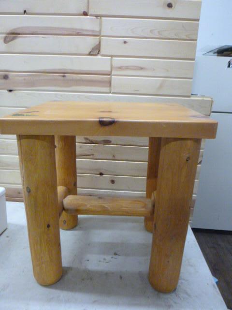 lot 197 image: Pine Log End Table 24" H X 18&...