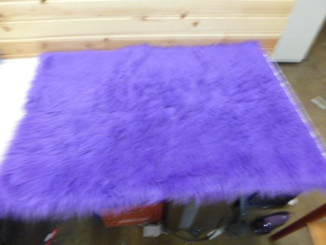 lot 213 image: Fuzzy Rug 30" X 44"...