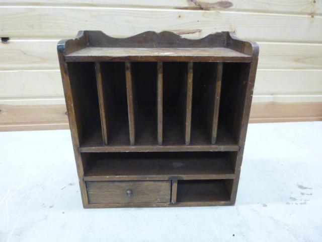 lot 222 image: Wood Letter Holder 11 12" X 1...