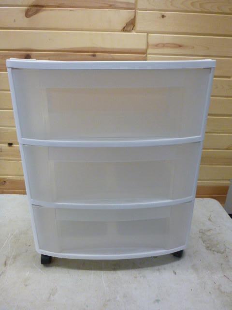 lot 242 image: 3 Drawer Storage Unit 26" X 22...
