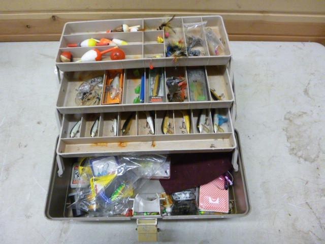 lot 257 image: Plano Tackle Box Full of Miscellane...