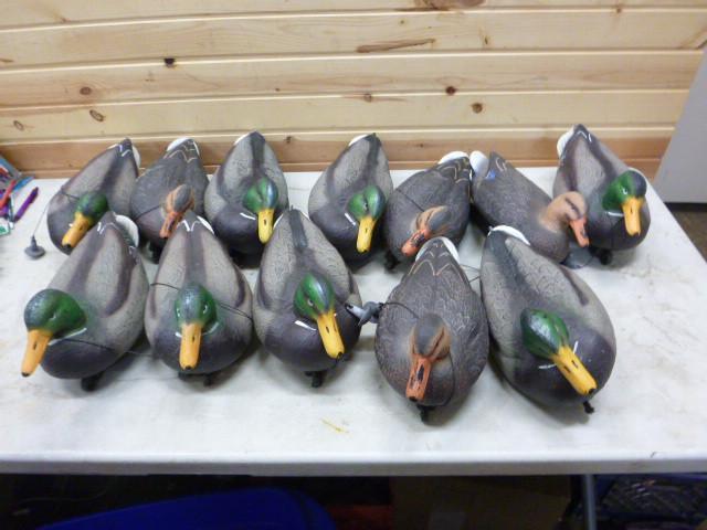 lot 287 image: 12 Mallard Floating Decoys...