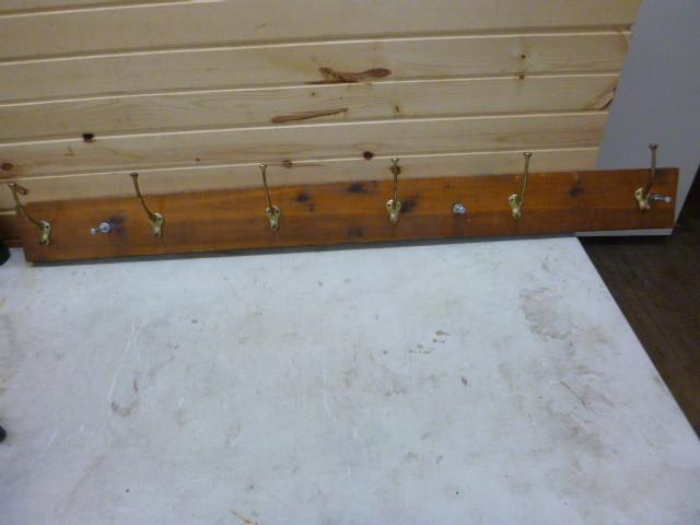 lot 77 image: 60" Wooden Coat Rack...