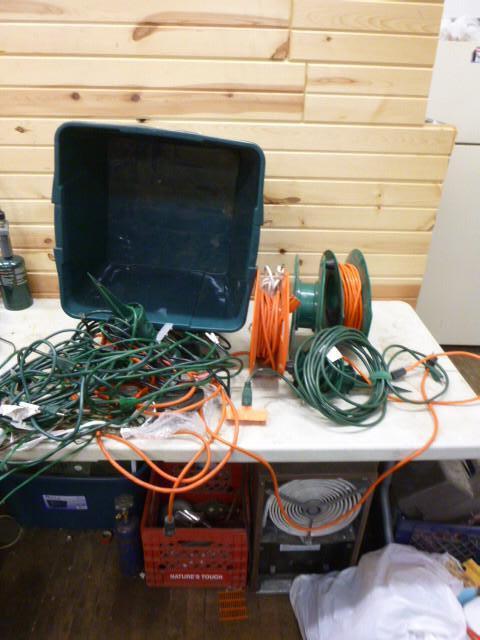 lot 88 image: Tote of Cords and Cord Reels...