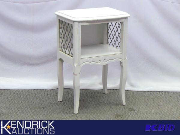 lot 12 image: Vintage 50s Solid Painted Wood Night Stand